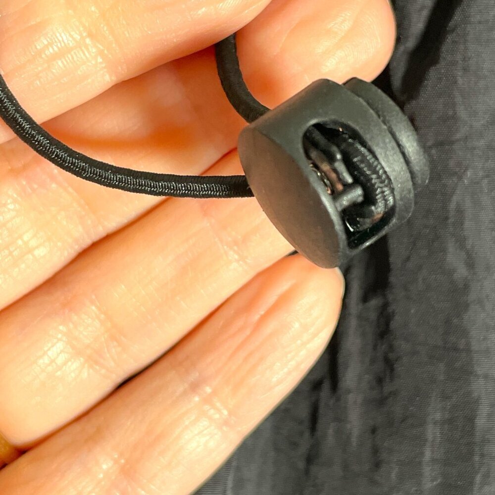 Black Baggy Track Joggers Womans XL Pockets Drawstrings at Waist and Ankles Y2K - Picture 7 of 12